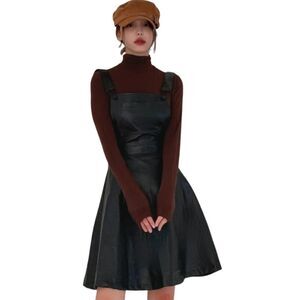 pu LEATHER Overall Dress size XL